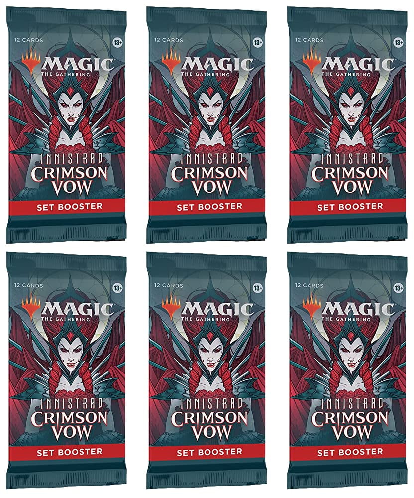 6 Packs Magic: The Gathering Set Booster Pack Lot MTG Innistrad Crimson Vow