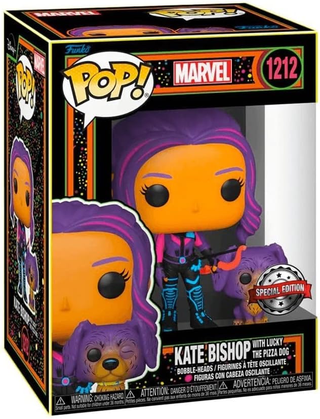 Funko POP TV: Hawkeye - Kate Bishop & Lucky (Blacklight) (Target Exclusive)