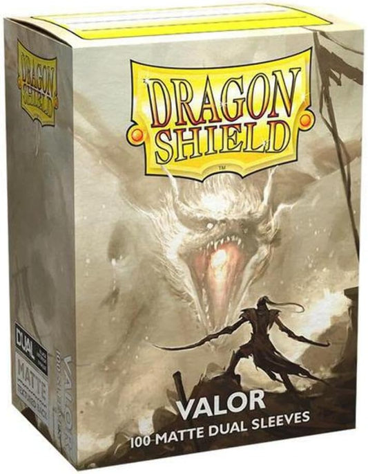 10 Packs Dragon Shield Dual Matte Valor Ivory Standard Size 100 ct Card Sleeves Display Case