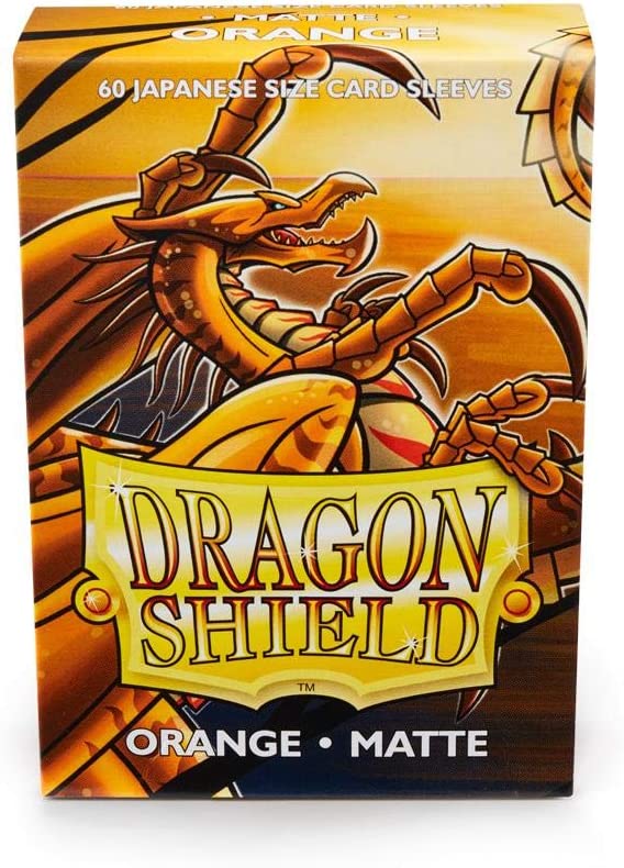 Dragon Shield 60ct Japanese Mini Card Sleeves Display Case (10 Packs) - Matte Orange