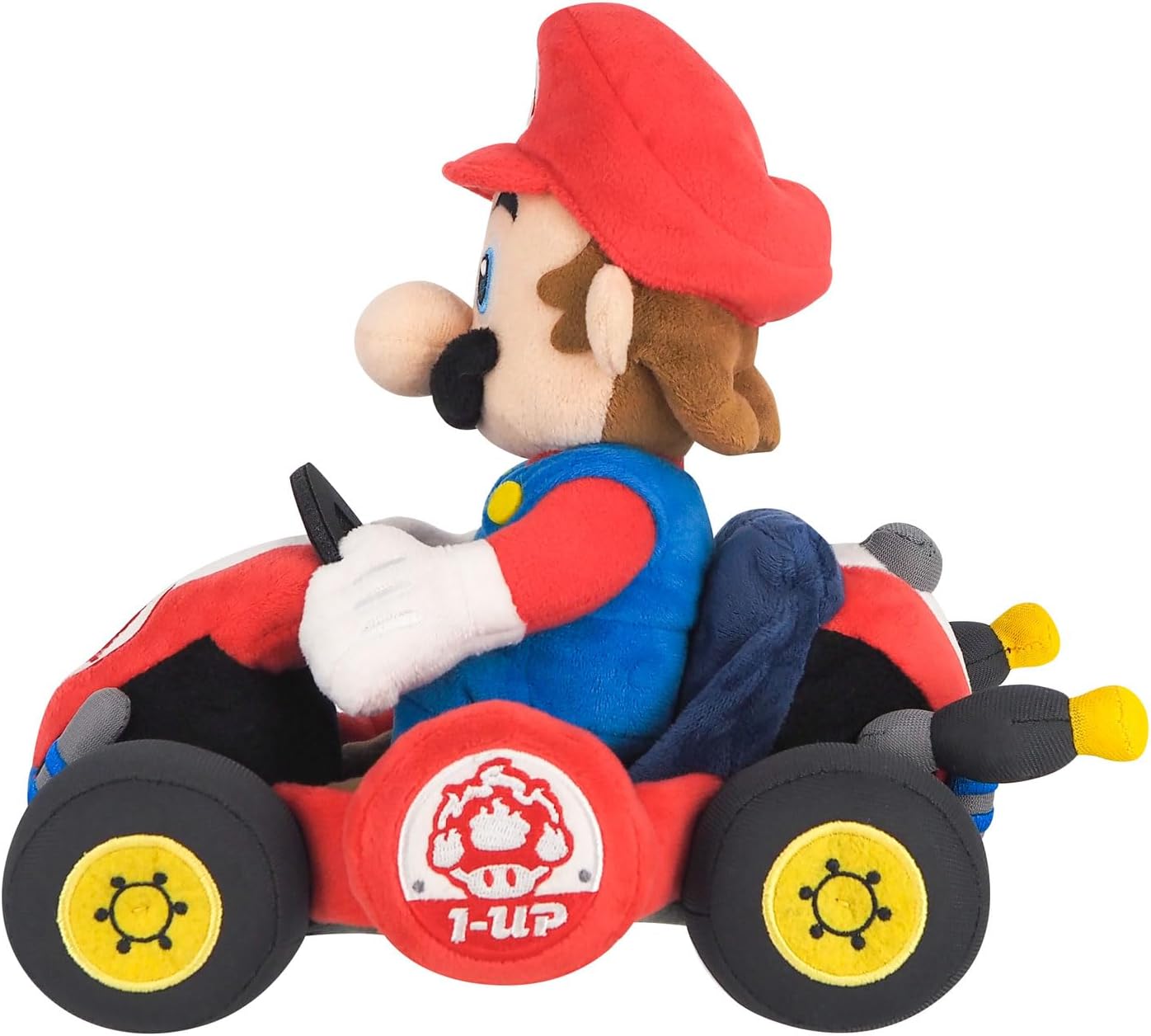 Sanei Boeki MKW01 Super Mario Kart World Mario Plush Toy W6.7 x D10.6 x H8.9 inches (W17 x D27 x H22.5 cm)