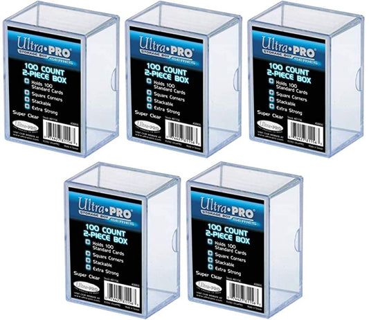 Ultra Pro Pack of 5 - 100 Count 2 Piece Storage Box