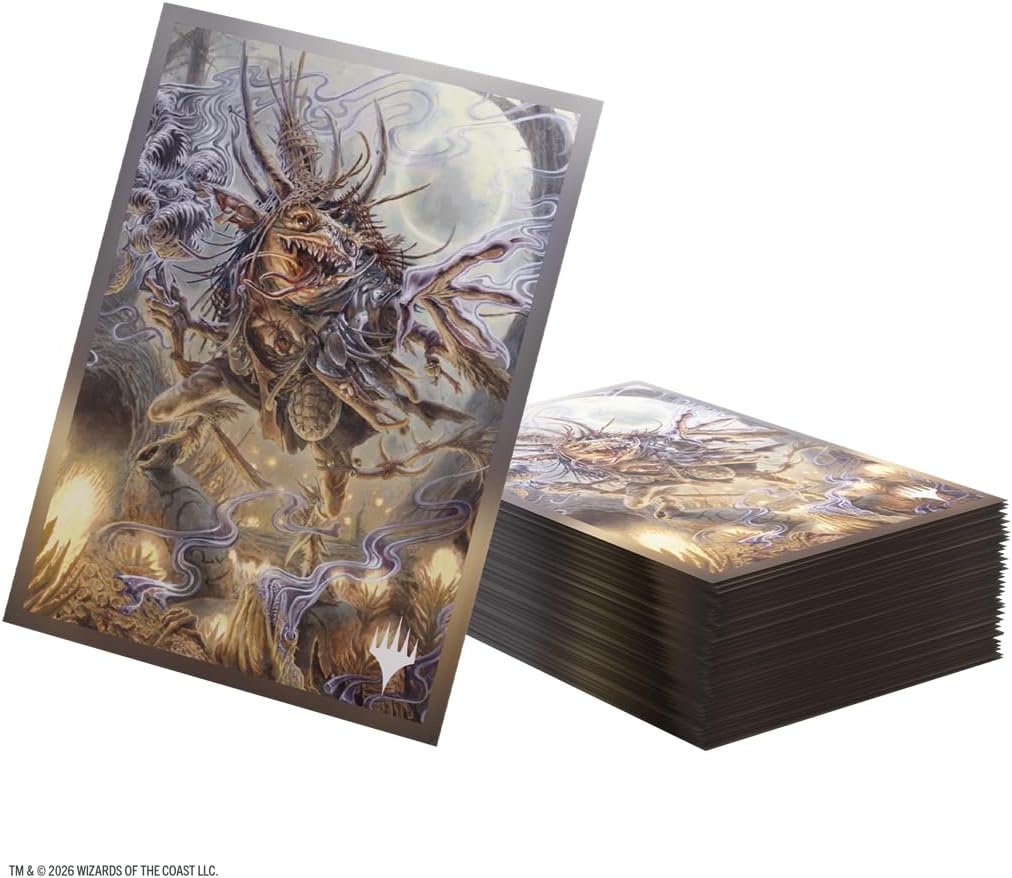 Gamegenic Magic: The Gathering Lorwyn Eclipsed Premium Art Sleeves - Auntie Ool, Cursewretch Design, 105 Textured Matte Sleeves, Smooth Shuffle & Card Protection, Full-Color, Acid-Free, PVC-Free