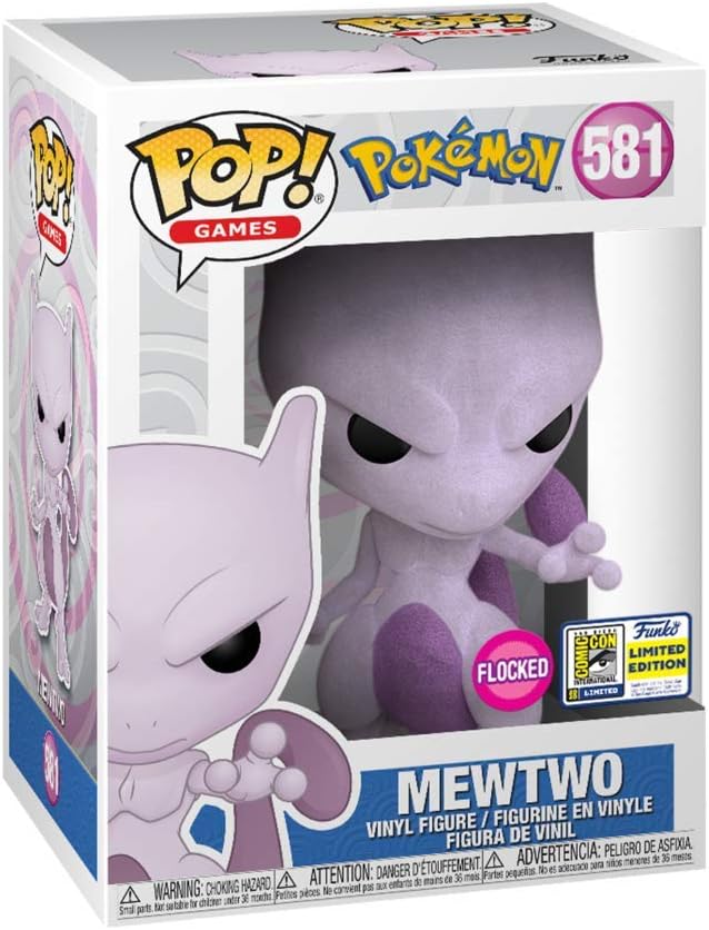 Funko Pop! Games #581 Pokemon Flocked Mewtwo (2020 Summer Convention Exclusive)