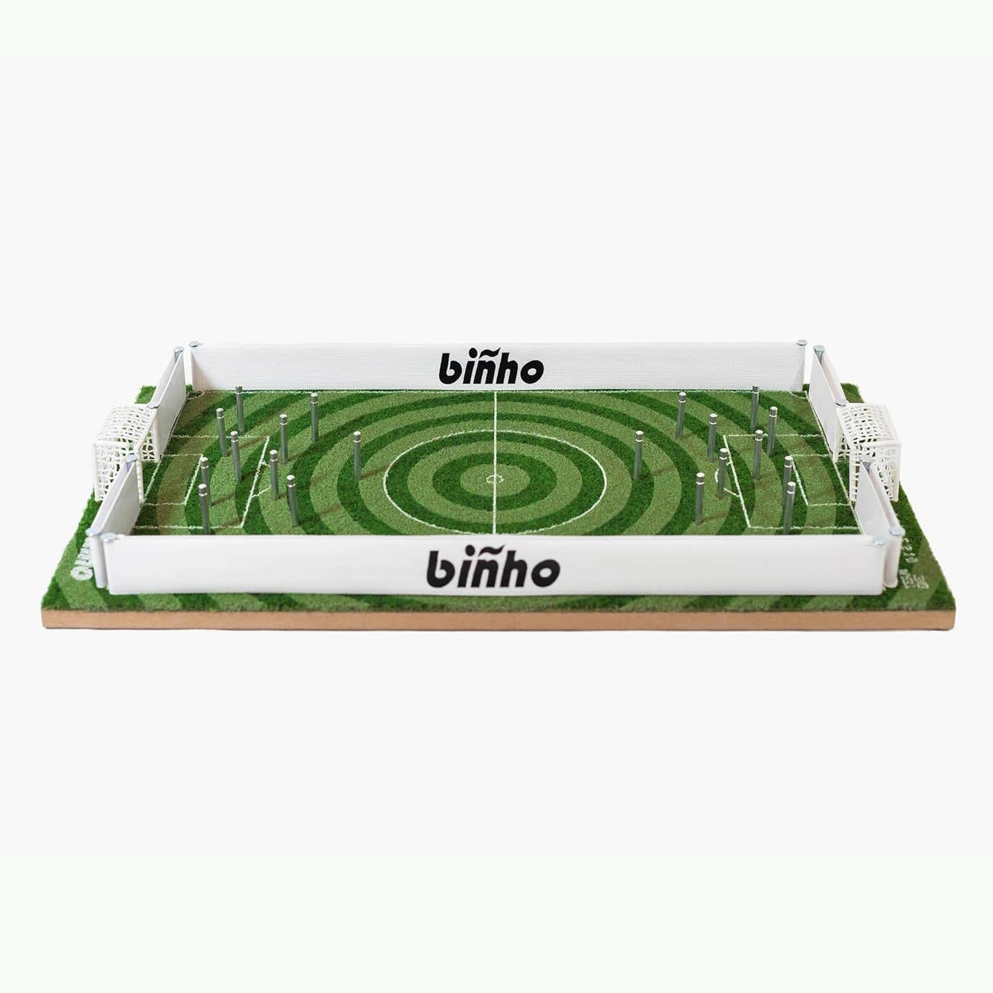 Binho Board Classic Board Game Circle Stripes Edition - 2-Player Fast-Paced Finger Flicker Pinball Family Board Game - Portable Tabletop Sports Game Set for Any Occasion