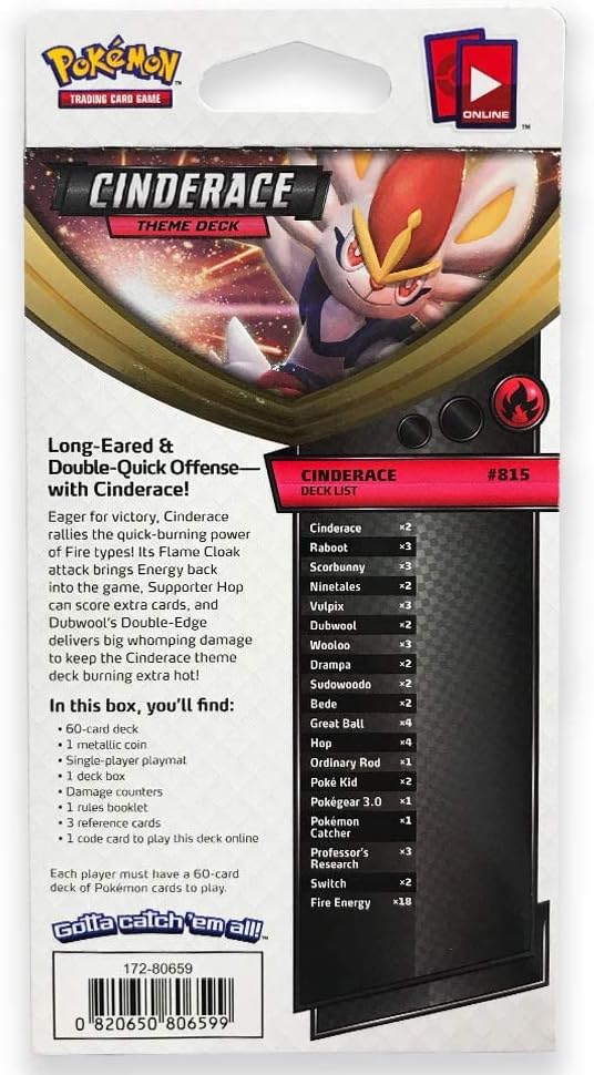 Pokemon TCG: Sword & Shield Theme Deck Featuring Cinderace