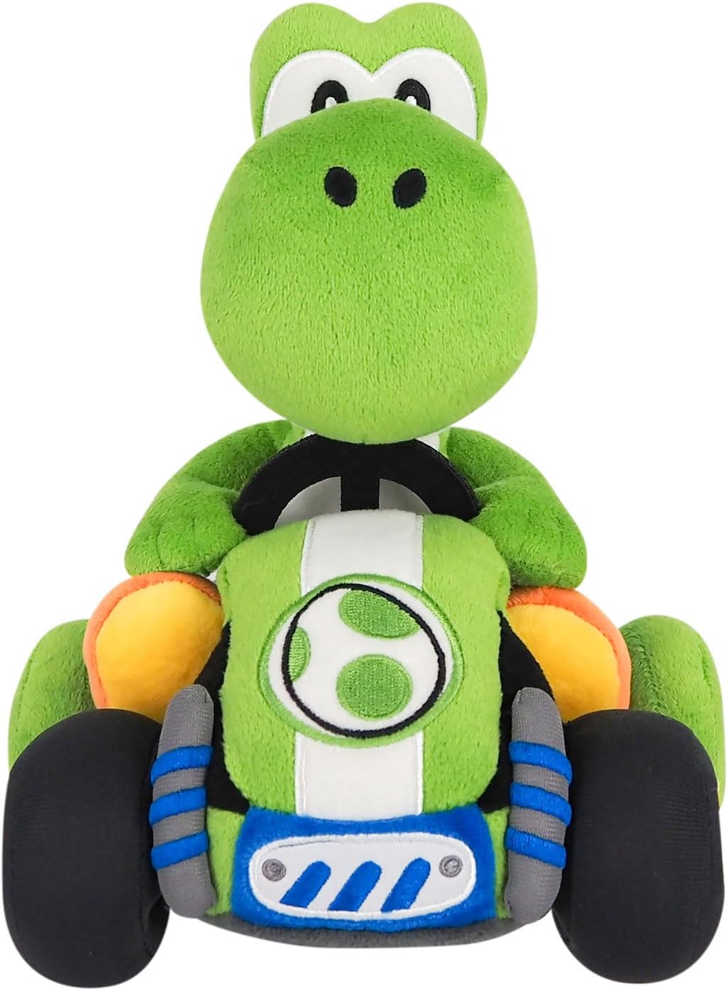 Sanei Boeki MKW01 Super Mario Kart World Yoshi Plush Toy W6.7 x D10.6 x H9.1 inches (W17 x D27 x H23 cm)