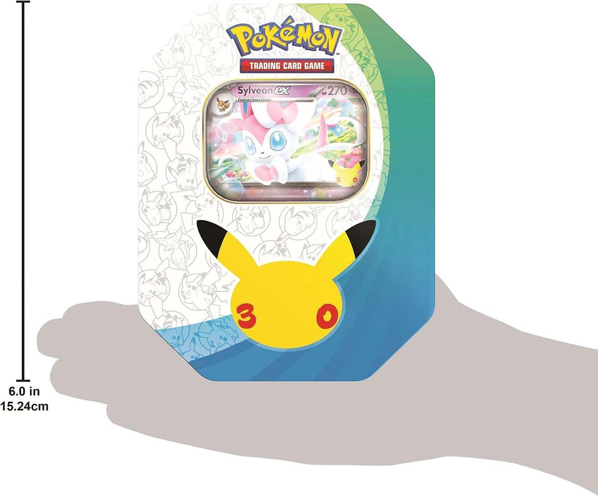 Pokemon TCG: 30th Celebration Tin - Sylveon ex - Presale Ships 12/04/2026