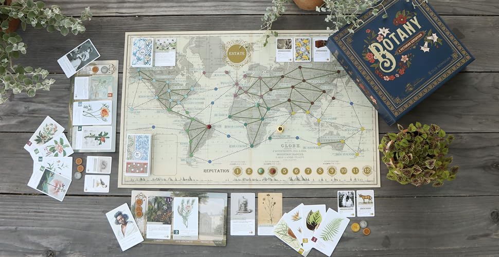 Botany Board Game | Family Strategy Game for Young Botanists and Adults | Ages 8+ | for 1-5 Players | Average Playtime 45-90 mins | Perfect for Family Game Night