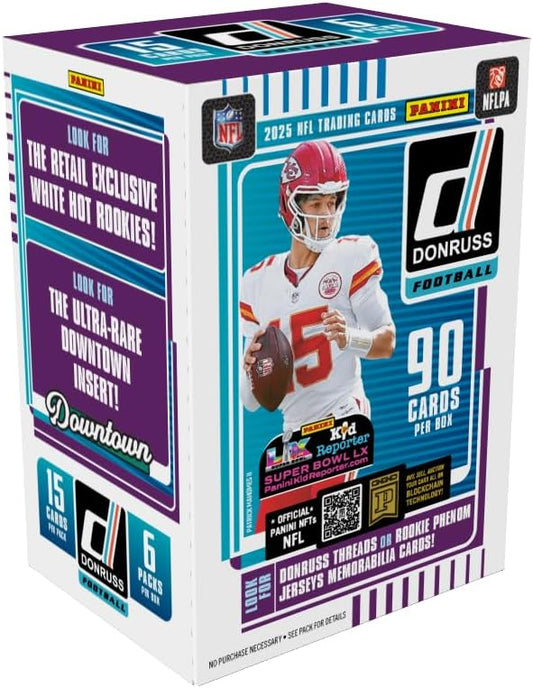 Panini 2025 Donruss Football Trading Cards Blaster Box