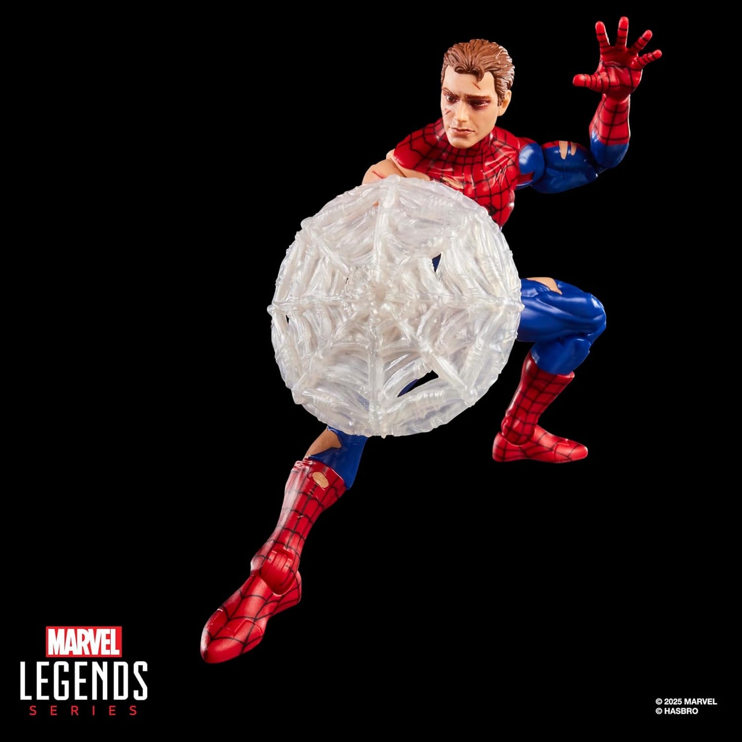 Marvel Legends Series Marvel's Spider-Man x Magic: The Gathering Battle-Damaged Spider-Man - 6-Inch Action Figure Toy & Exclusive Foil Collectible Card Game Trading Card