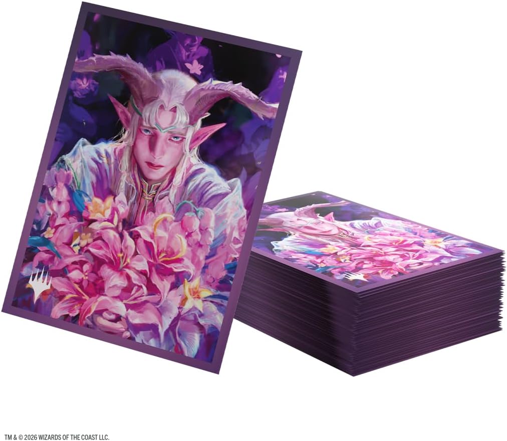 Gamegenic Magic: The Gathering Lorwyn Eclipsed Premium Art Sleeves - Dawnhand Eulogist Design, 105 Textured Matte Sleeves, Smooth Shuffle & Card Protection, Full-Color, Acid-Free, PVC-Free