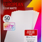 Gamegenic Matte Board Game Sleeves, Pack of 50 Matte Sleeves |46 by 71 mm Card Sleeves Optimized for Use with Mini European Card Games, Premium Card Protection, FFG Ruby Color Code