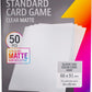 Matte Board Game Sleeves, Pack of 50 Matte Sleeves, 66 by 91 mm Card Sleeves Optimized for Use with Standard Card Games, Premium Card Protection, FFG Gray Color Code