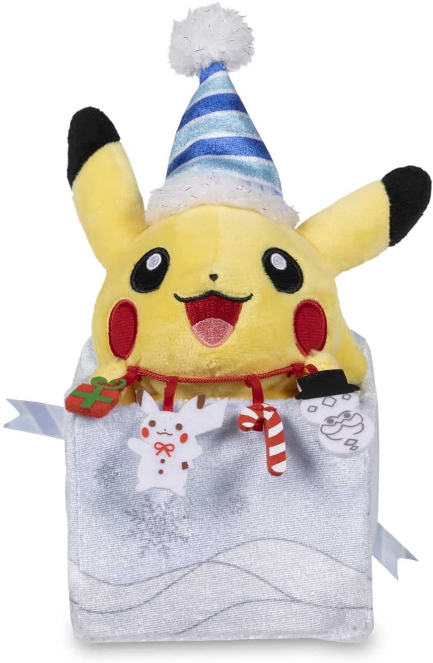 Pokemon 8 Inch Poke Plush - Undersea Holiday Pikachu Gift Box