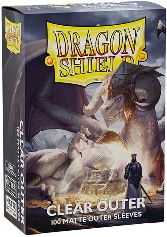 Dragon Shield Sleeves – Dragon Shield Matte Clear: Outer Sleeves 100 CT - MTG Card Sleeves are Smooth & Tough - Compatible with Pokemon & Magic The Gathering Cards