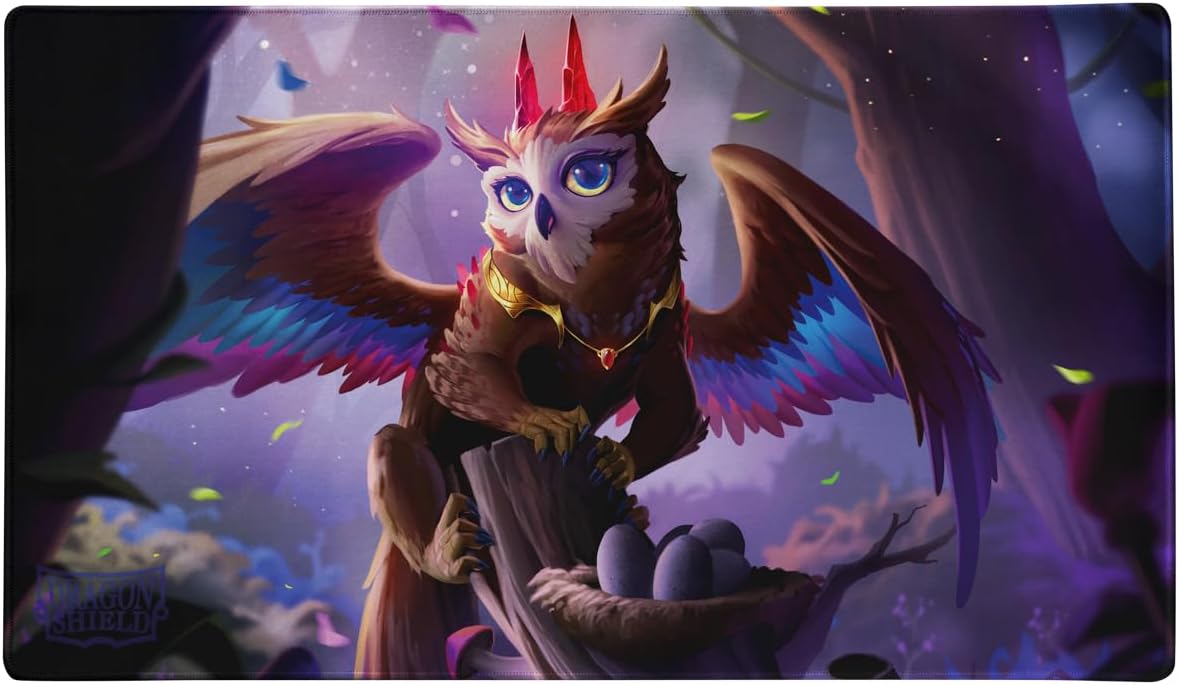 Dragon Shield Playmat – Standard Size TCG Playmat with Stitched Edges & Non-Slip Rubber Backing – Included Tube for Transport & Protection | Spirit Animals - The Dragowlis | Standard Size TCG, Stitched Edges, Non-Slip Rubber Backing, Included Tube for Tr