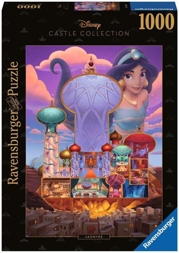 Ravensburger Disney Castle Puzzle: Jasmine Edition | 1000-Piece Jigsaw | Unique Softclick Technology | Agrabah Palace Theme | FSC Certified