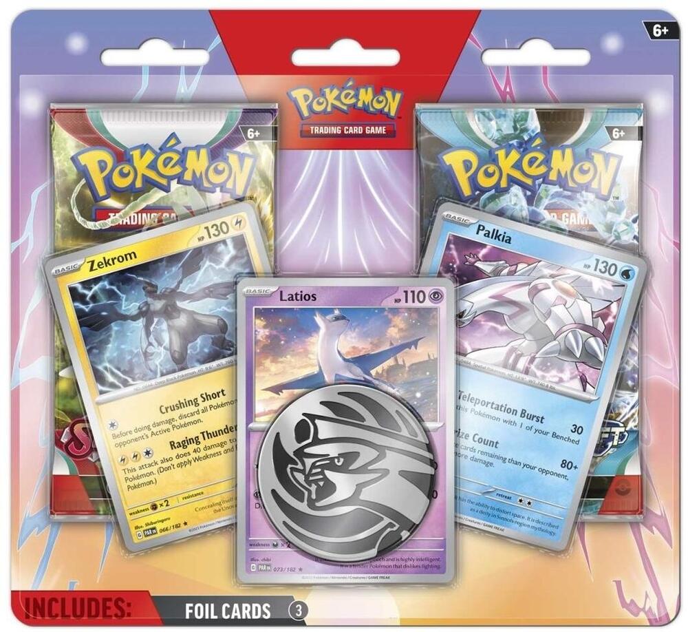 Pokemon TCG Latios, Zekrom & Palkia Enhanced 2-Pack Blister [2 Booster Packs, 3 Promo Cards & Coin]