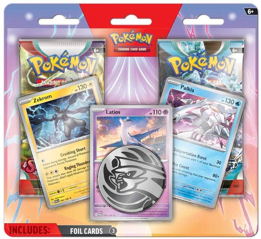 Pokemon TCG Latios, Zekrom & Palkia Enhanced 2-Pack Blister [2 Booster Packs, 3 Promo Cards & Coin]