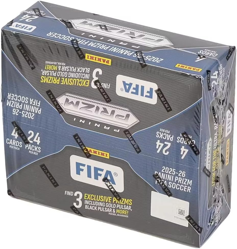 2025-26 Panini Prizm FIFA Soccer Trading Cards Retail Box – 24 Packs, 4 Cards Per Pack – 96 Cards Total
