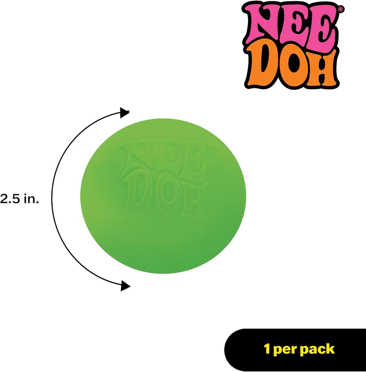 Schylling NeeDoh Original - Sensory Fidget Toy - Green - Ages 3 to Adult , 1 Count