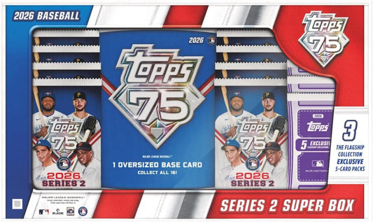 2026 Topps Baseball Series 2 Trading Card Super Box Flagship Collection (3 Exclusive Flagship Collection 5 Card Packs)