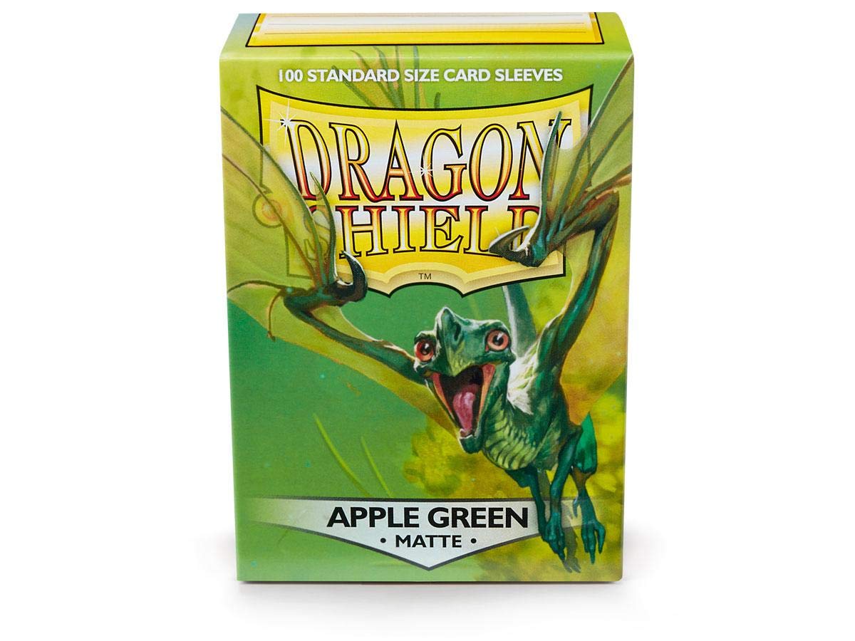 10 Packs Dragon Shield Matte Apple Green Standard Size 100 ct Card Sleeves Display Case