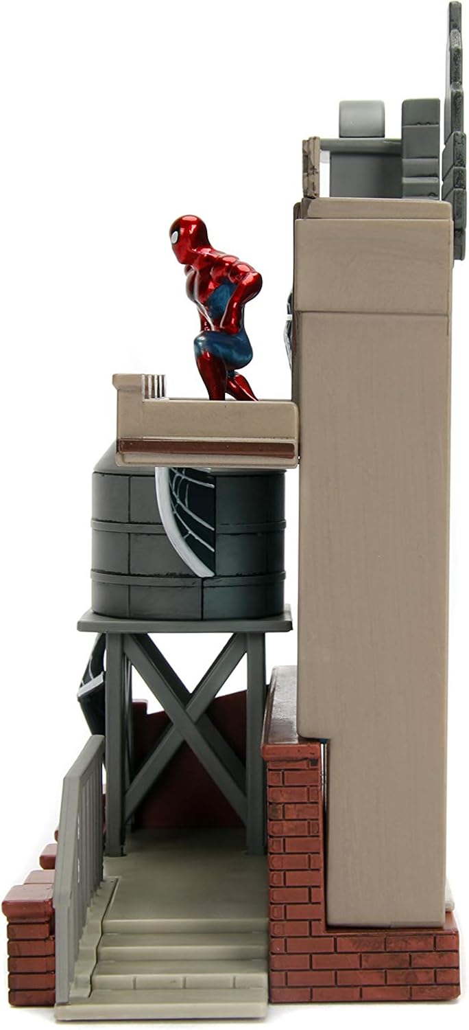 Jada Toys Nano Metalfigs 99983 Toys Marvel Spider Man City Scene-Daily Bugle Display with Figure, Multicolor