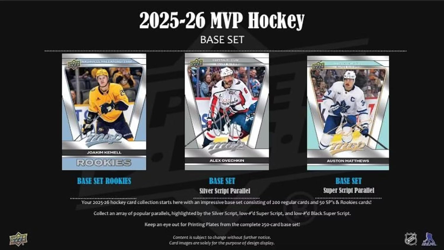 2025/26 Upper Deck MVP Hockey Hobby Box