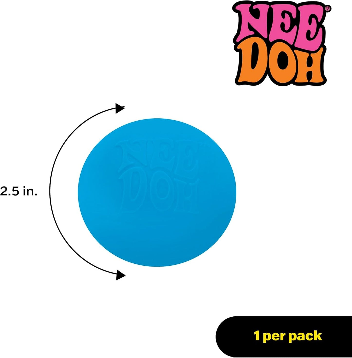 Schylling NeeDoh Original Groovy Glob - Sensory Fidget Toy - Blue - Ages 3 to Adult , 1 Count ( Pack of 1)