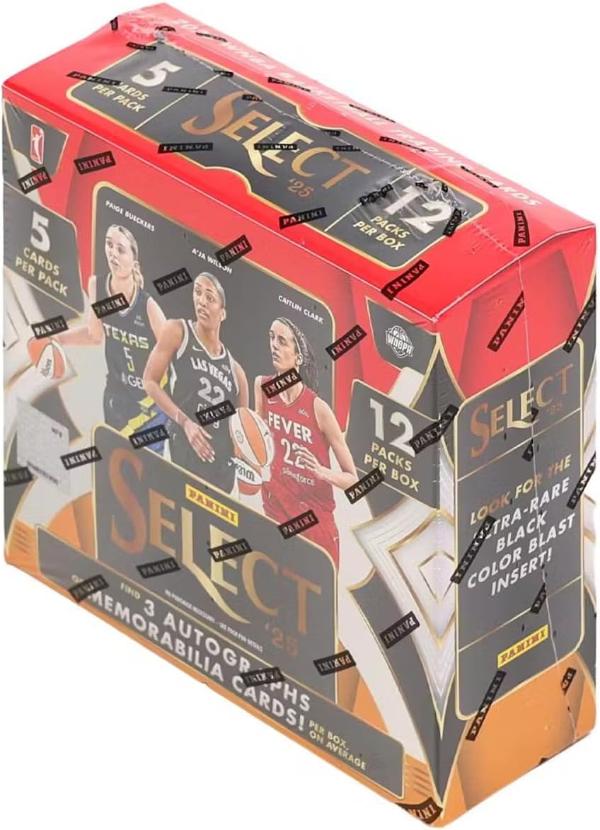 2025 Panini Select WNBA Basketball Hobby Trading Card Box (3 Autographs or Memorabilia Cards Per Box)