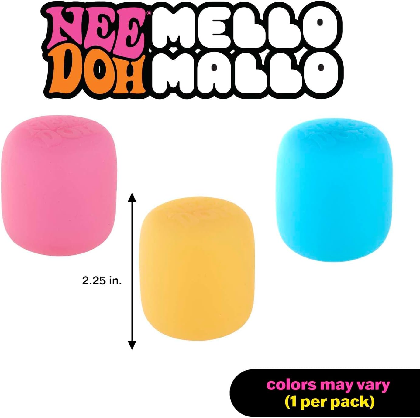 Schylling NeeDoh Mello Mallo - Sensory Toy with a Satisfying Dough Filling - Changes Color in the Sun - Color May Vary