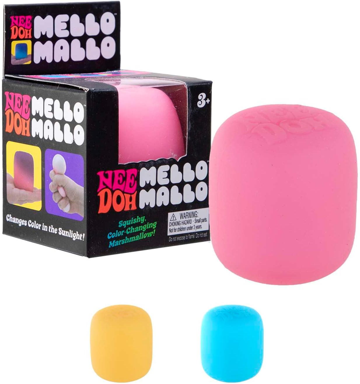Schylling NeeDoh Mello Mallo - Sensory Toy with a Satisfying Dough Filling - Changes Color in the Sun - Color May Vary