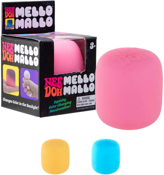 Schylling NeeDoh Mello Mallo - Sensory Toy with a Satisfying Dough Filling - Changes Color in the Sun - Color May Vary