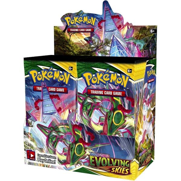 Pokemon TCG: Sword & Shield Evolving Skies Booster Box, Size: 4. Booster Display