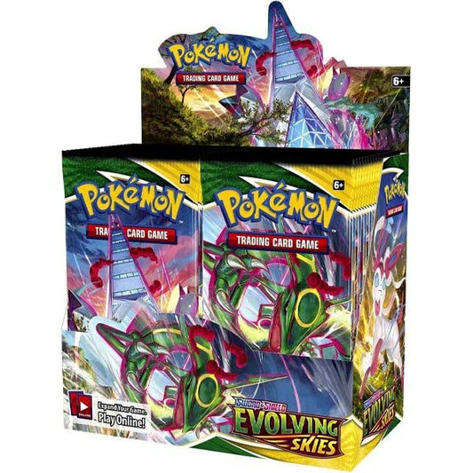 Pokemon TCG: Sword & Shield Evolving Skies Booster Box, Size: 4. Booster Display