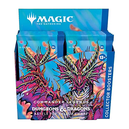 Magic: The Gathering Commander Legends: Battle for Baldur’s Gate Collector Booster Box | 12 Packs (180 Magic Cards)