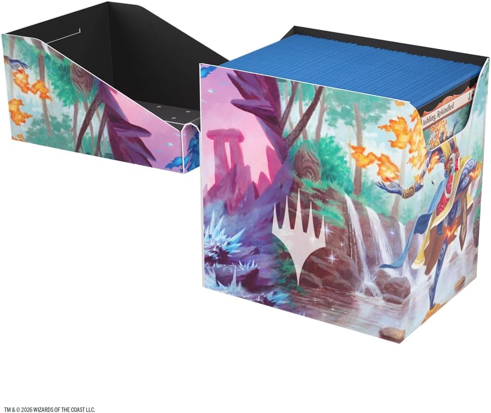 Gamegenic Magic: The Gathering Lorwyn Eclipsed SOFT DYNACRATE 100+ XL - Ashling, Rekindled/Ashling, Rimebound Design, Flexible Sizemorph Divider for 80–100+ Double-Sleeved Cards, Self-Lock Mechanism