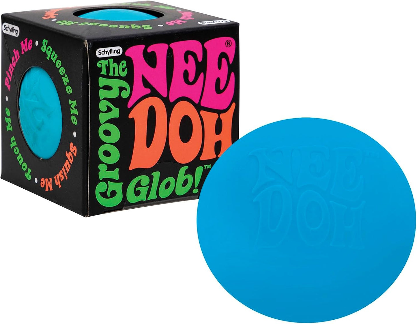 Schylling NeeDoh Original Groovy Glob - Sensory Fidget Toy - Blue - Ages 3 to Adult , 1 Count ( Pack of 1)
