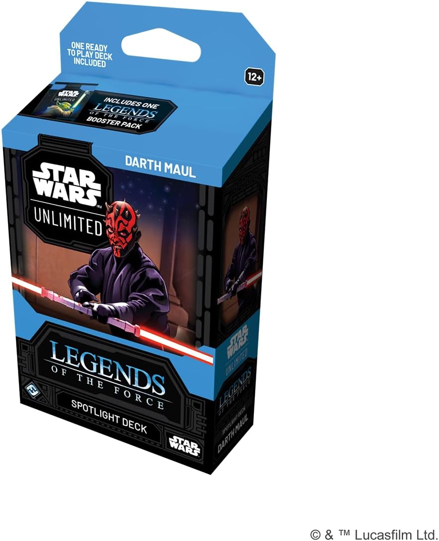 Fantasy Flight Games Star Wars: Unlimited TCG Legends of The Force Darth Maul Spotlight Deck - Ready-to-Play 50-Card Deck with Exclusive Cards