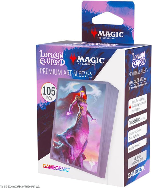 Gamegenic Magic: The Gathering Lorwyn Eclipsed Premium Art Sleeves - Moonshadow Design, 105 Textured Matte Sleeves, Smooth Shuffle & Card Protection, Full-Color, Acid-Free, PVC-Free