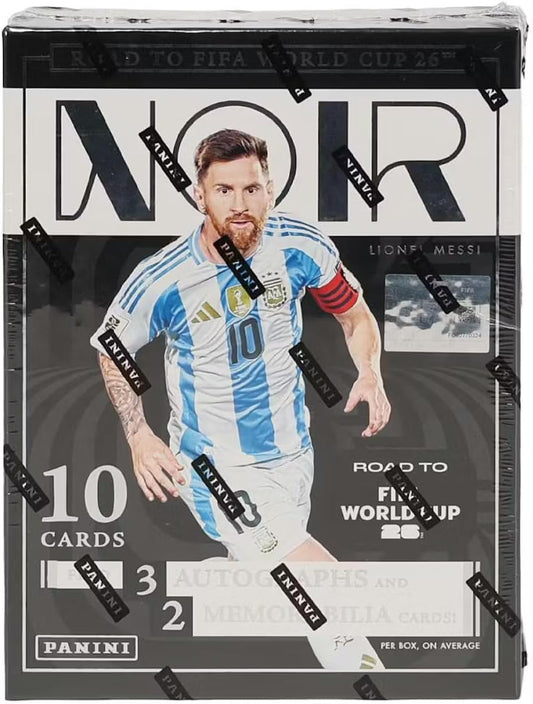 2025-26 Panini Noir Road to FIFA World Cup Soccer Hobby Trading Card Box (3 Autograph Cards Per Box)