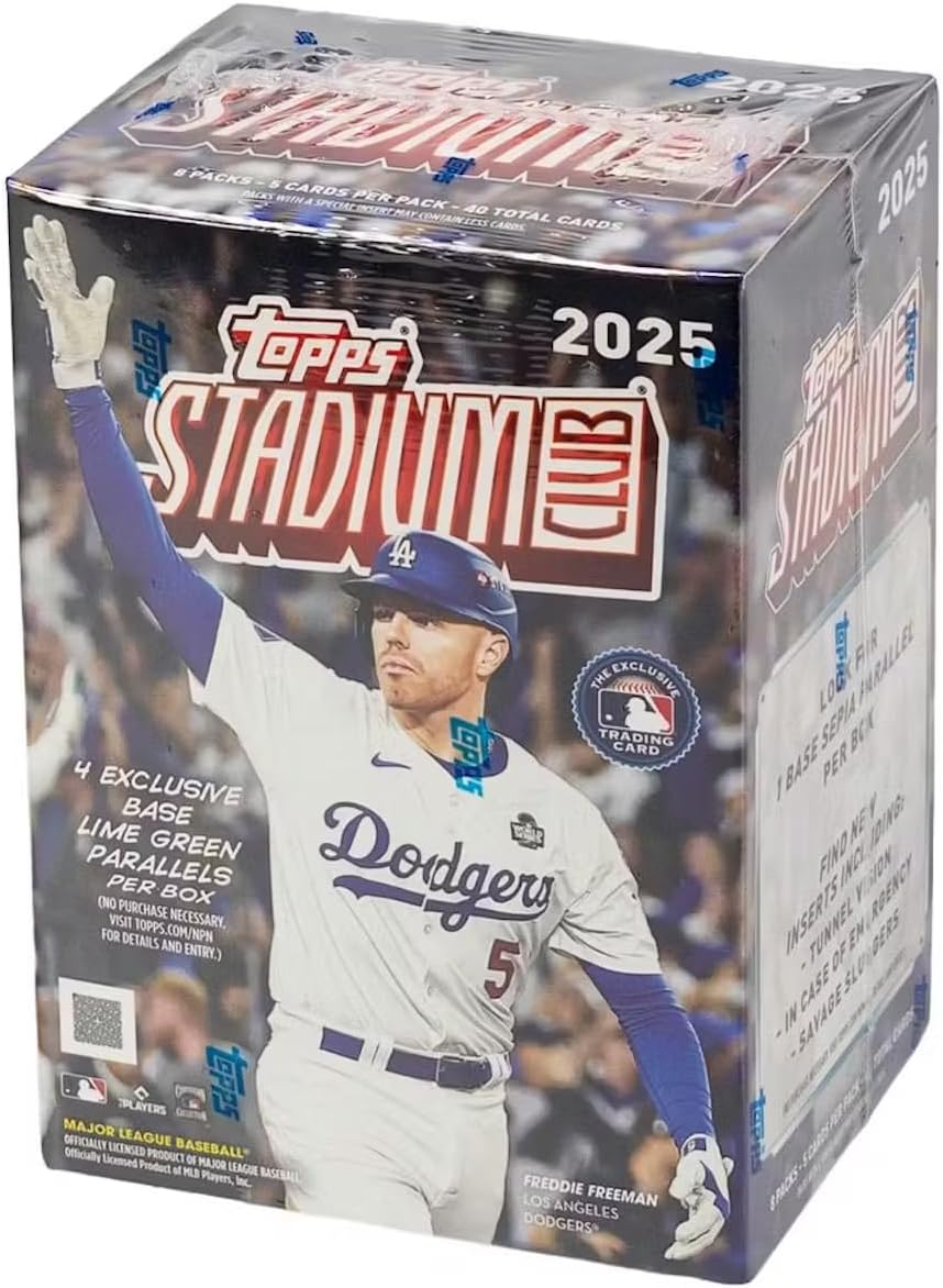 2025 Topps Stadium Club Baseball 8-Pack Blaster Trading Card Box (1 Sepia Parallel Per Box)
