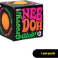 Schylling NeeDoh Original Groovy Glob - Sensory Fidget Toy - Orange - Ages 3 to Adult , 1 Count ( Pack of 1)