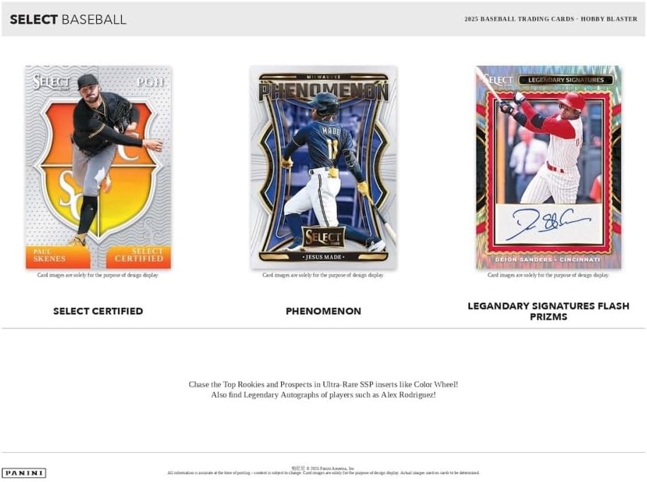 2025 Panini Select Baseball Hobby Blaster Trading Card Box (Chase Hobby Blaster Exclusive Green Flash Parallels)