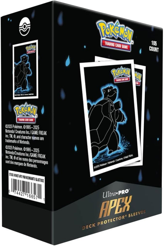 Ultra Pro Apex Deck Protectors - Pokemon Neon Kanto - Blastoise (105ct)