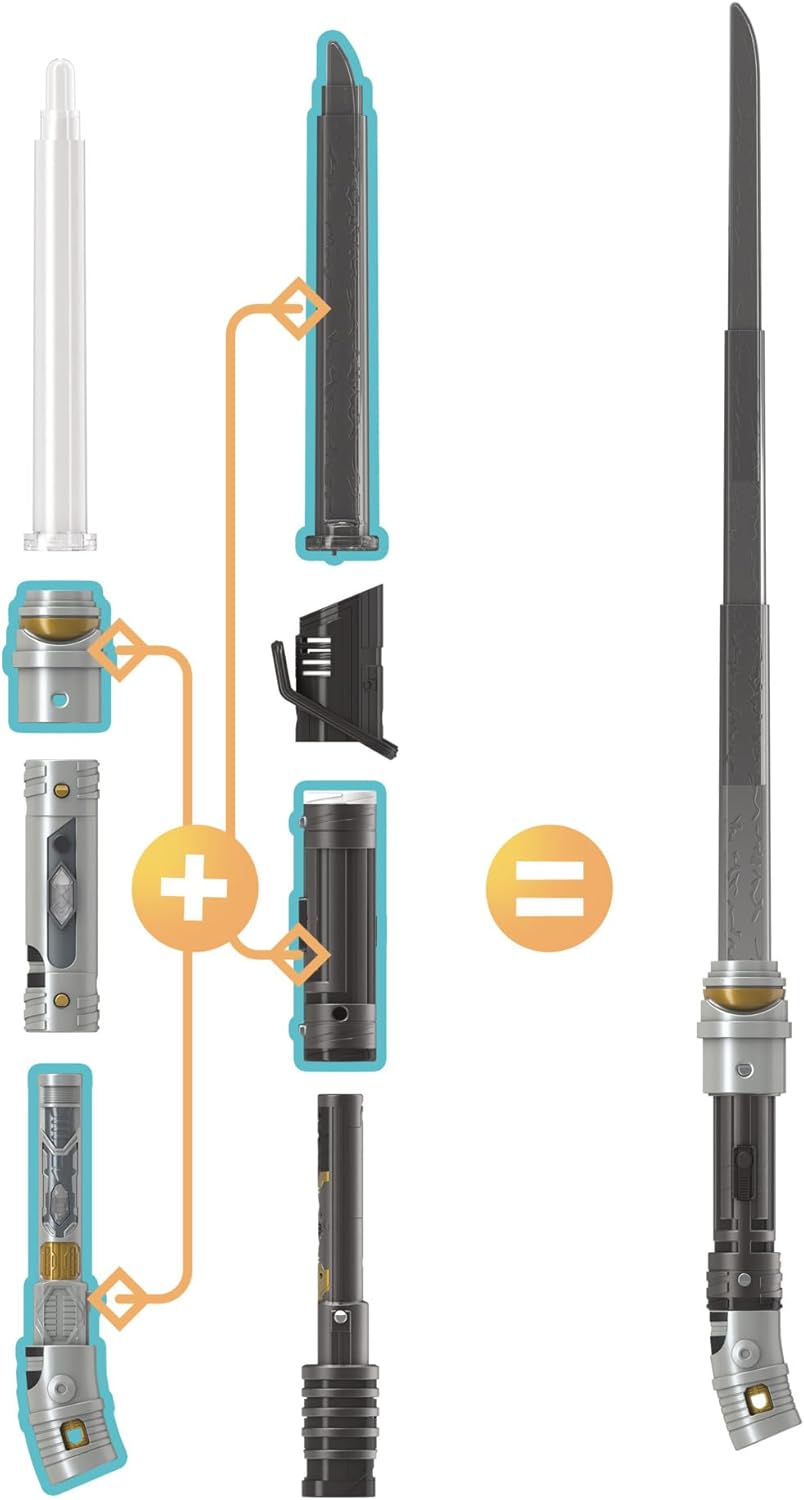 STAR WARS Lightsaber Forge Ahsoka Tano, White Customizable Electronic Lightsaber, Toys for 4 Year Old Boys and Girls