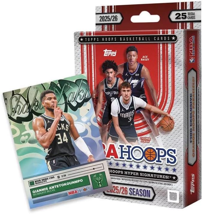 2025-26 Topps NBA Hoops Basketball Trading Card Hanger Box