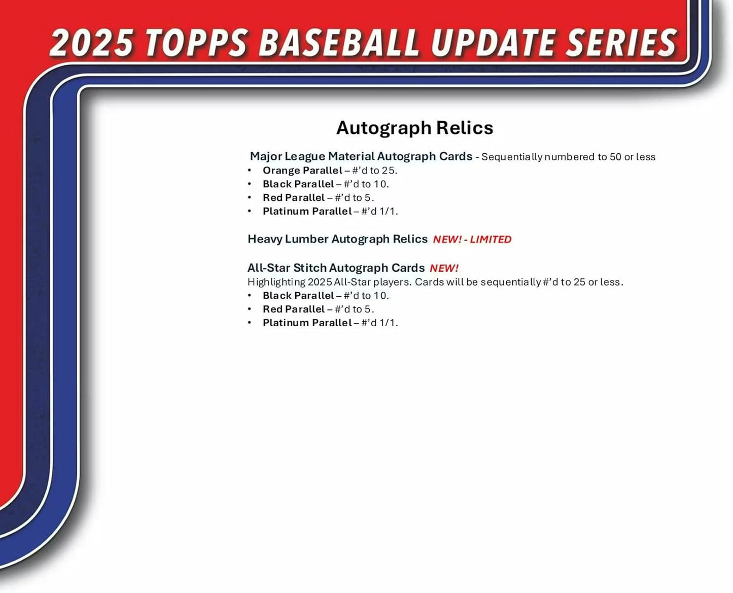 2025 Topps Update Series Baseball Hanger Trading Card Box (Find Hanger Exclusive Diamante Parallels!)